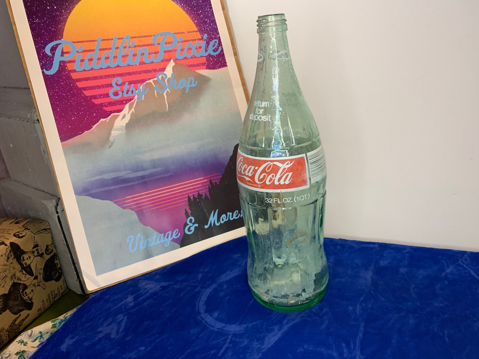 Vintage Cocacola 32 Oz Large Glass Coke Bottle. Etsy