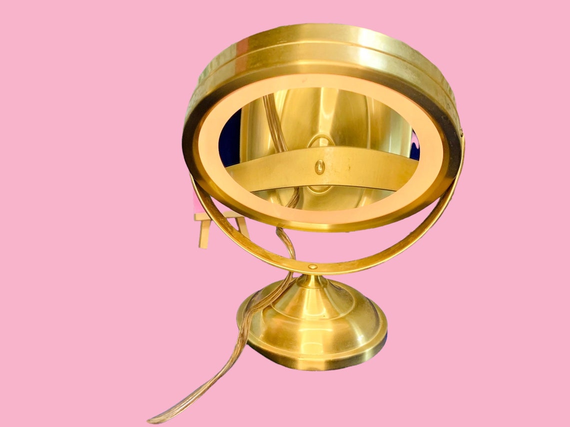 Vintage Gold Light up Makeup Mirror. Etsy
