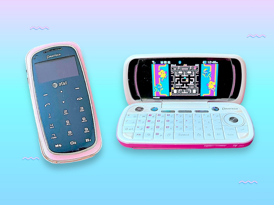 Vintage Y2K Pink Pantech Keyboard Flip Cell Phone. Rare. Works Etsy