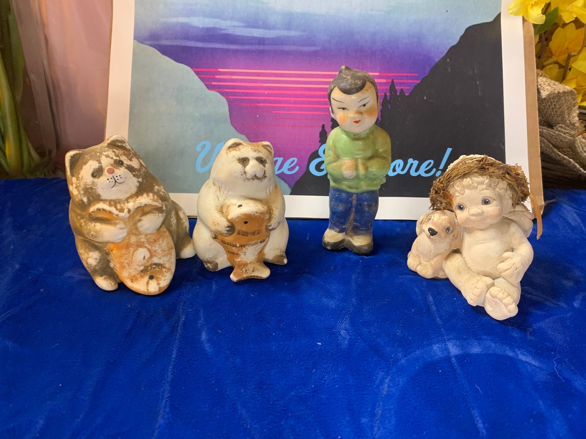 Vintage Ceramic Knick Knack figurine Collection Etsy