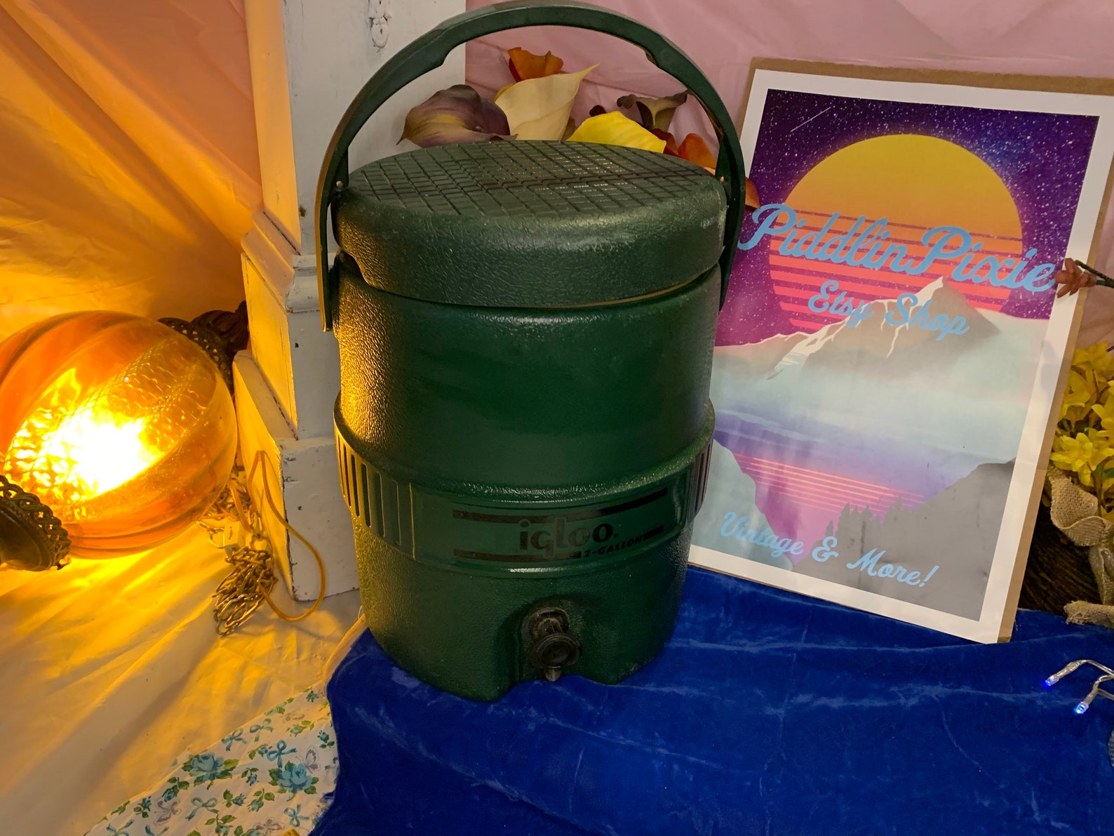 Vintage Green Igloo Cooler Large Portable water Jug. Etsy