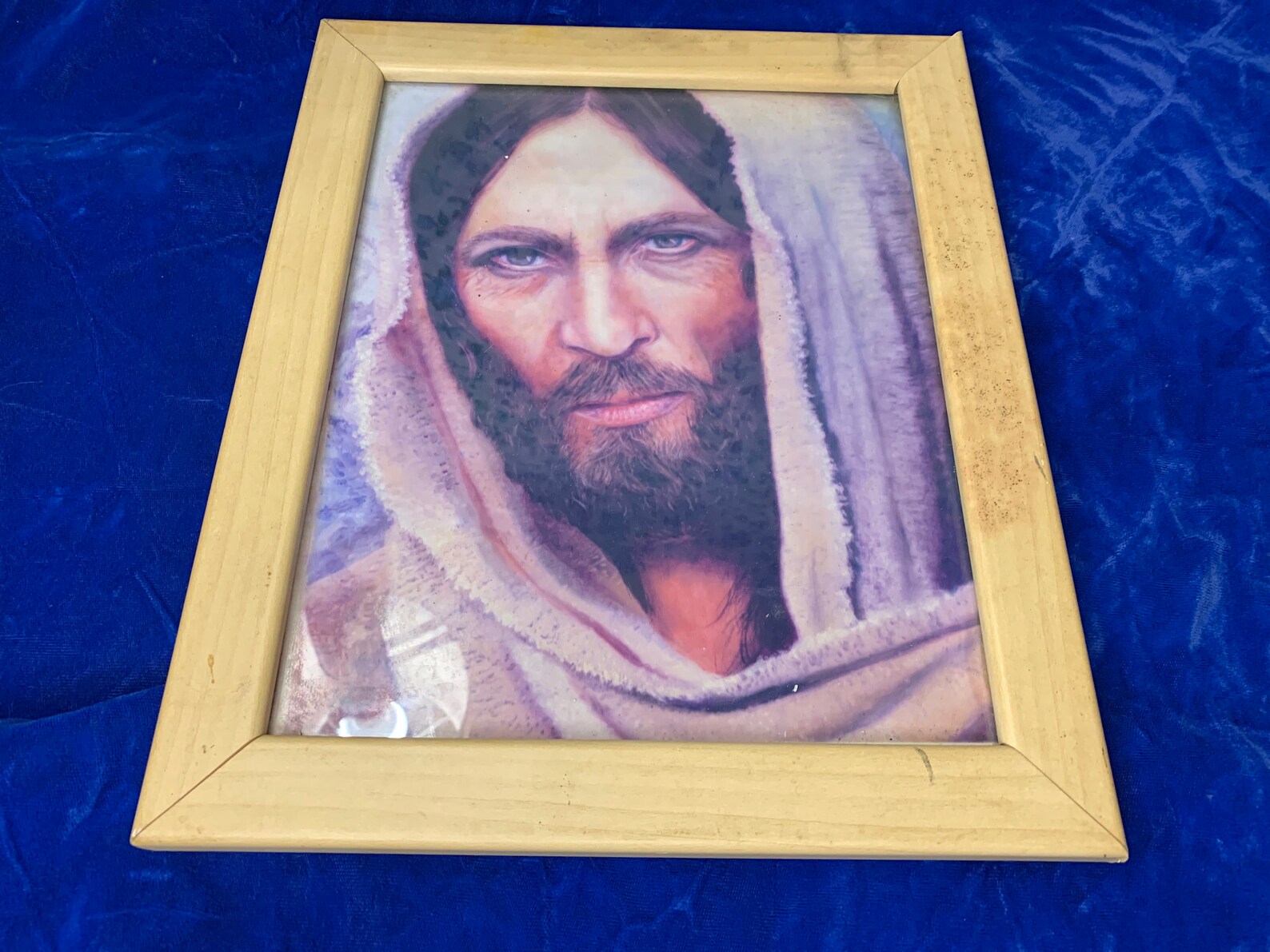 Vintage Wood Framed Jesus Print Picture. - Etsy