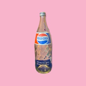 Vintage Pepsi Cola Glass Bottle.