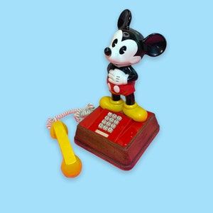 Vintage Cartoon Character Telephone Walt Disney Mickey Mouse. As is .