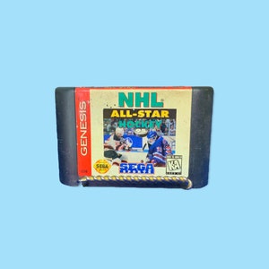 Vintage Sega All Star Hockey Video Game Cartridge.