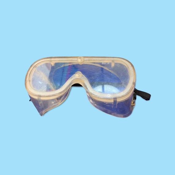Vintage Clear Plastic Eye Goggles. - image 1