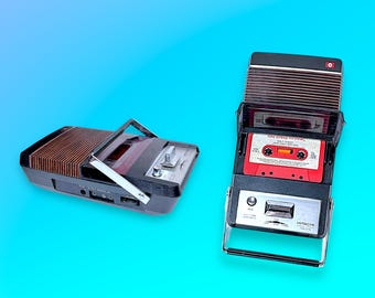 Vintage Portable Cassette Tape Player.