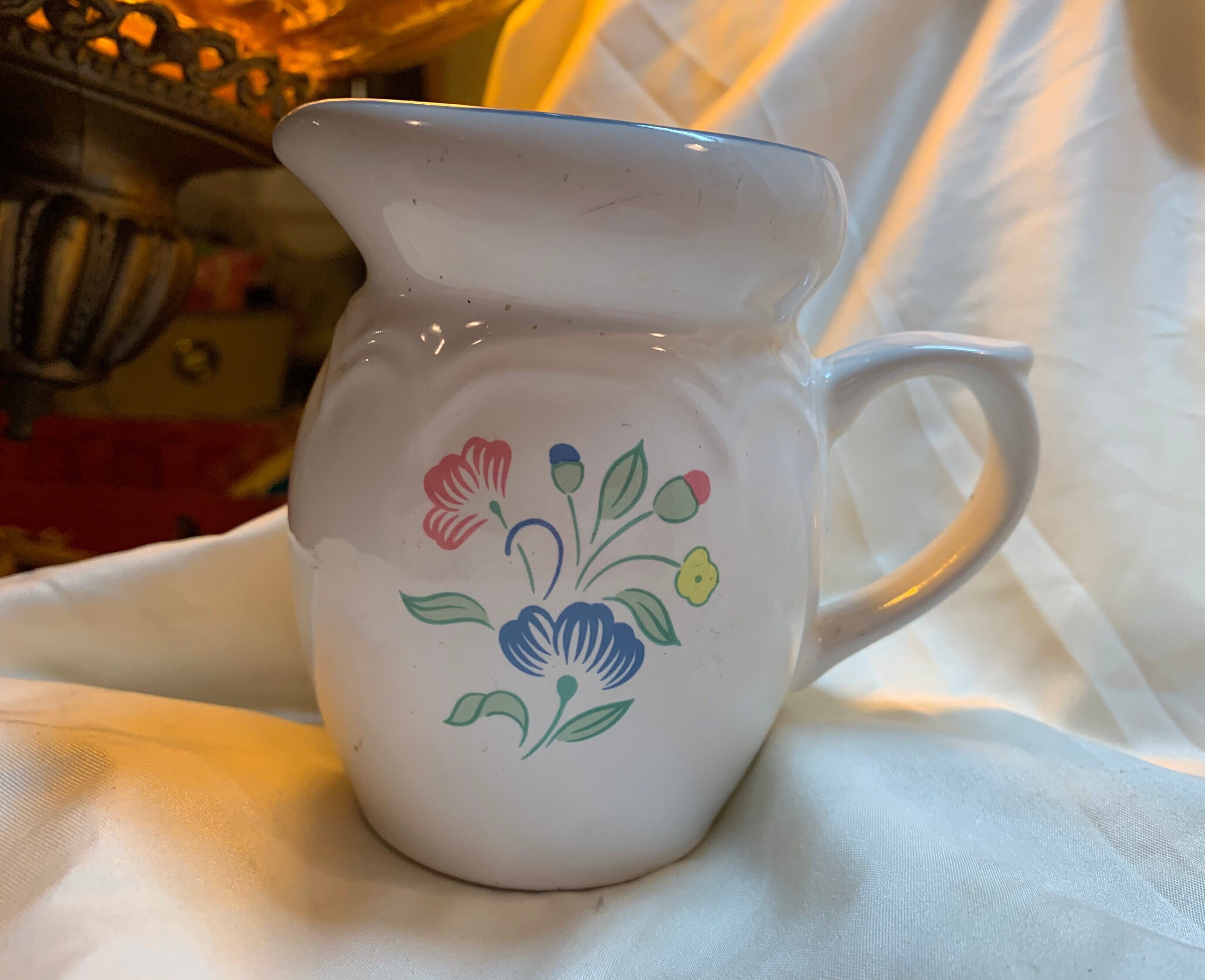 Vintage Floral Expressions StoneWare Japan Miniature Pitcher. Etsy