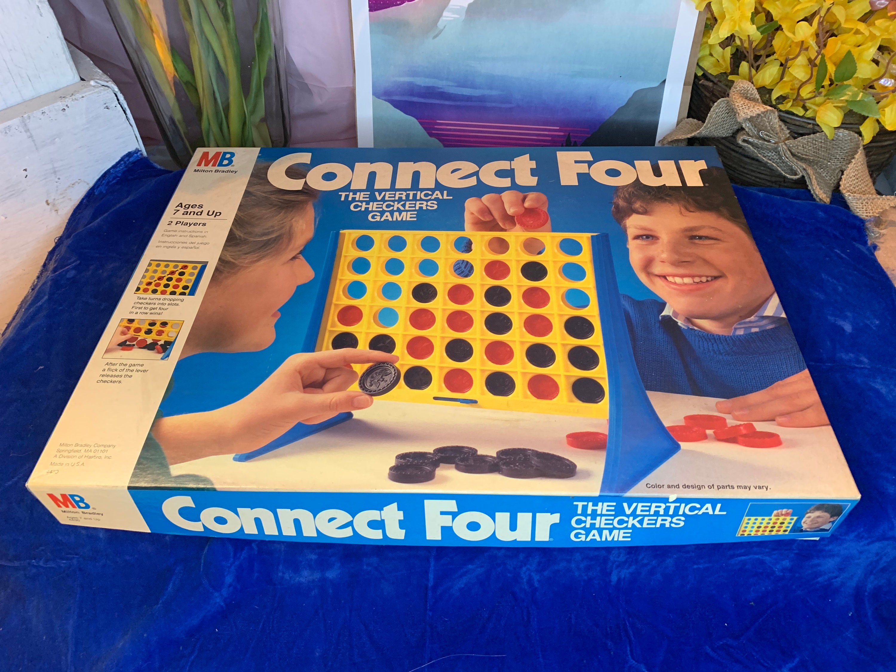Vintage 90s Connect Four Complete Board Game. Etsy