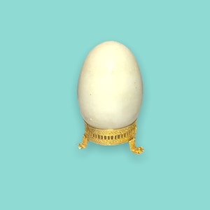 Vintage Solid Stone Marble Egg.