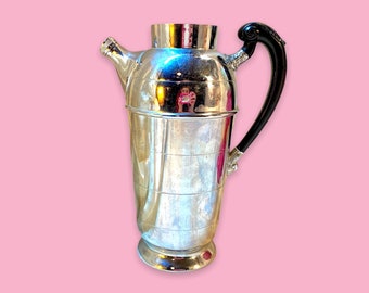 Vintage Silver Metal Kettle Pitcher pot.