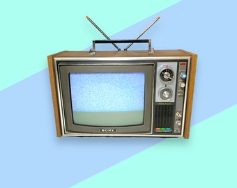 Vintage Sony TV CRT Television Set.Works! Rare. Retro Gaming TV!