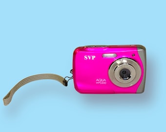 Vintage Pink Waterproof Digital Camera. As is.Works.