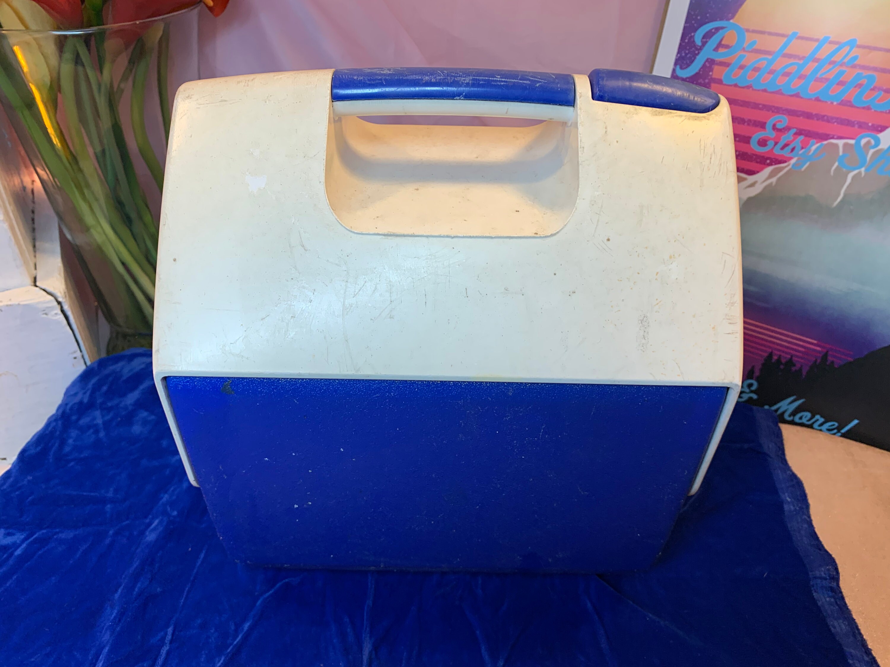 Vintage 6 pack Igloo Blue Cooler Etsy