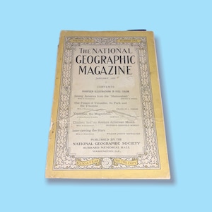 Vintage Antique National Geographic’s Magazine.