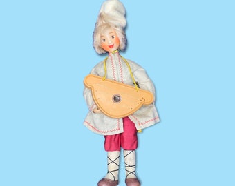 Vintage Music Elf Decorative Doll.