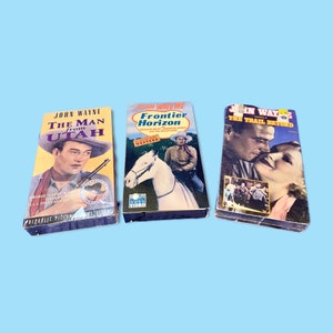 Vintage VHS Western John Wayne Movies.