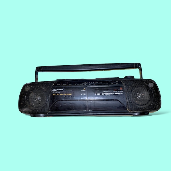 Vintage Emerson Cassette Tape Player Radio Boombox.