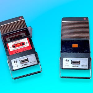 Reproductor de casetes portátil vintage.