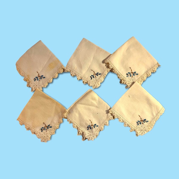 Taschentücher mit Vintage-Spitzenstickerei