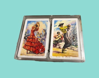 Cartes de jeu vintage d'art espagnol.