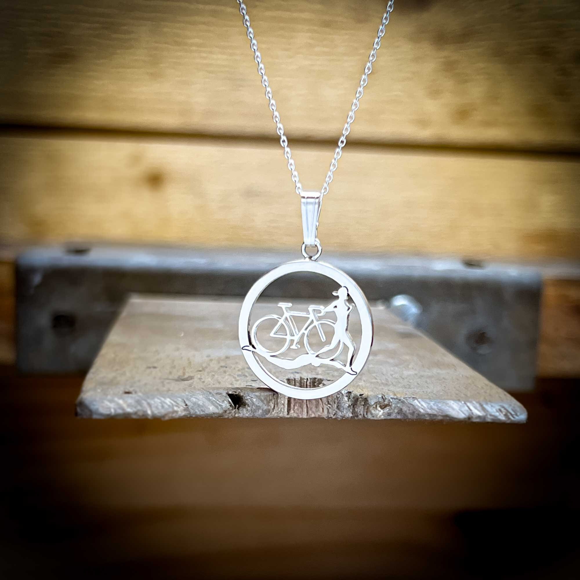 Tri Necklace Tri Pendant Triathlon Triathlete Tri Jewelry Triathlon