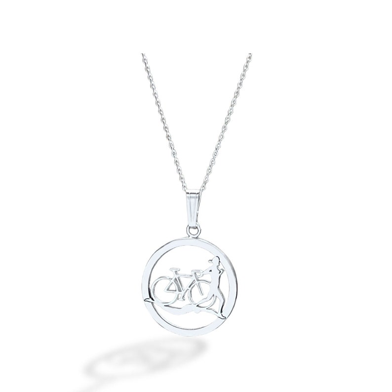 Tri Necklace Tri Pendant Triathlon Triathlete Tri Jewelry Triathlon