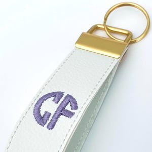 Llavero con etiqueta de bolso personalizada, etiqueta con monograma, llavero, etiqueta para bolso escolar, pulsera, llavero, accesorio para bolso, regreso al cole, dije para bolso