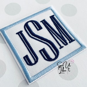 Écusson brodé initial monogramme, écusson à repasser, écusson à coudre, appliqué brodé, badge thermocollant imperméable, accessoire de rentrée