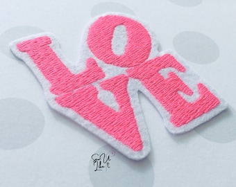 Valentines Day Love Monogram Embroidered Patch, Iron on patch, Sew on patch, Appliqué, Iron on badge