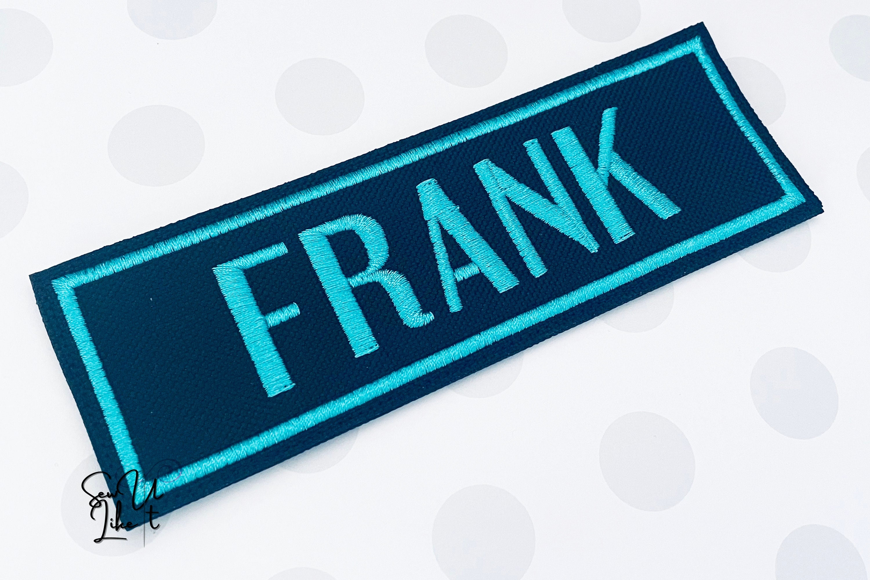 Dog Harness Name Patch Embroidered Pet Name Patch Suitable Etsy UK