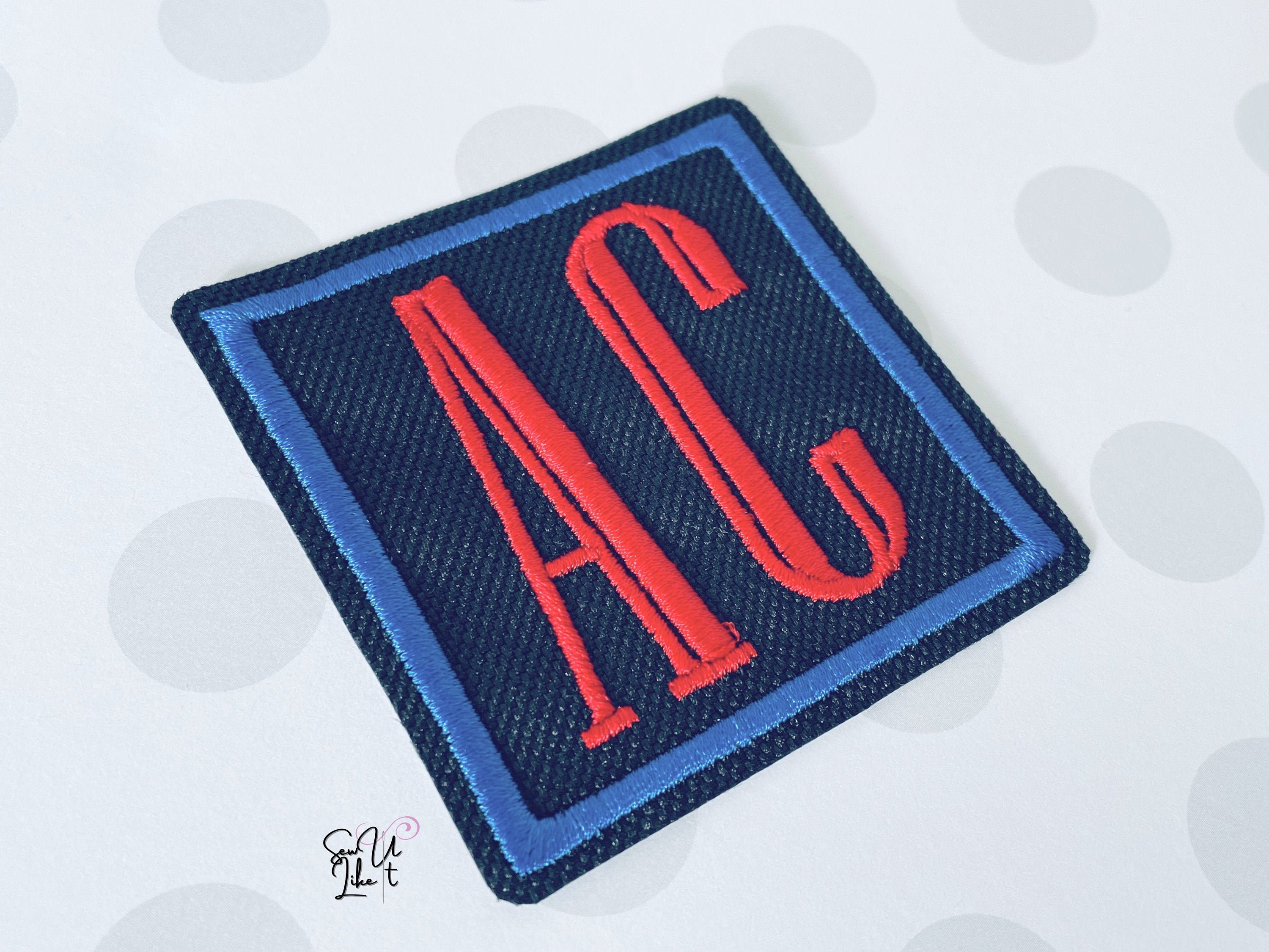 Monogram Initial Embroidered Patch Iron on patch Sew on Etsy