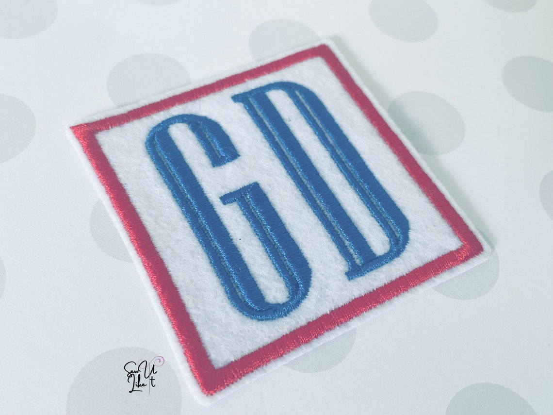 Engraved Monogram Initial Embroidered Patch Iron on Patch Etsy