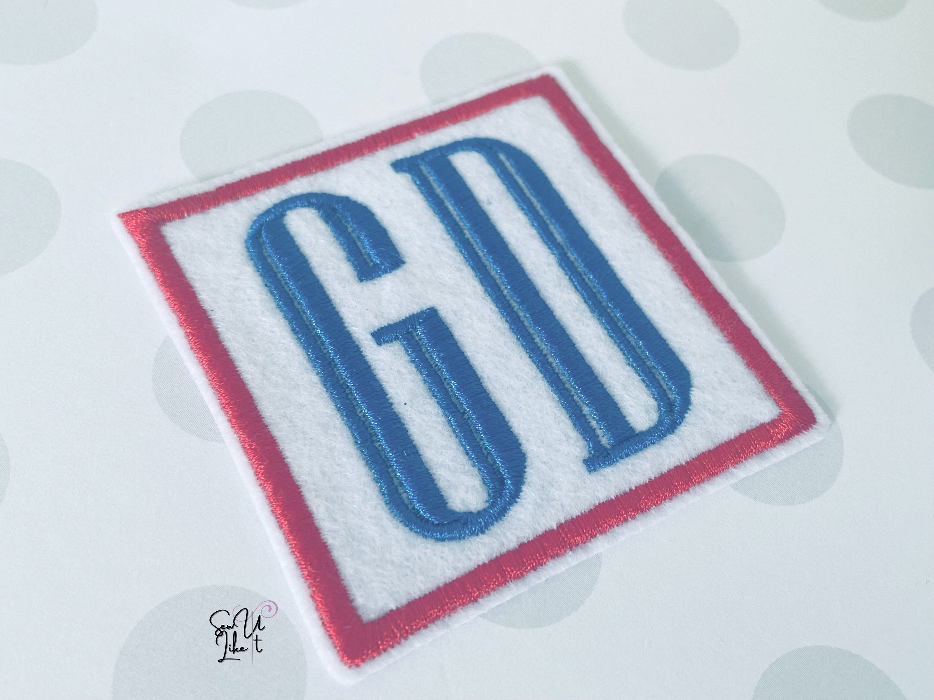 Engraved Monogram Initial Embroidered Patch Iron on Patch Etsy