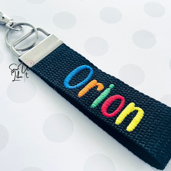 Personalised bag tag keyring, Name tag, Keychain, school bag tag, wristlet, Christmas stocking filler, Secret Santa gift, birthday present