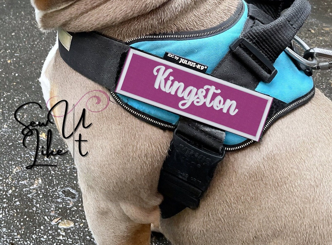 Dog Harness Name Patch, Embroidered Pet Name Patch, Suitable for Julius