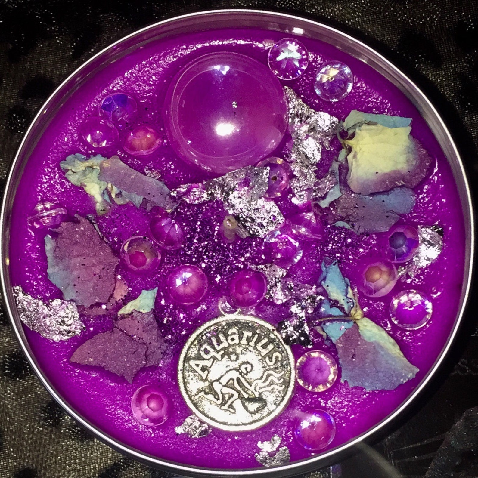 Personalized Zodiac Sign Crystal Candle Horoscope choose Etsy