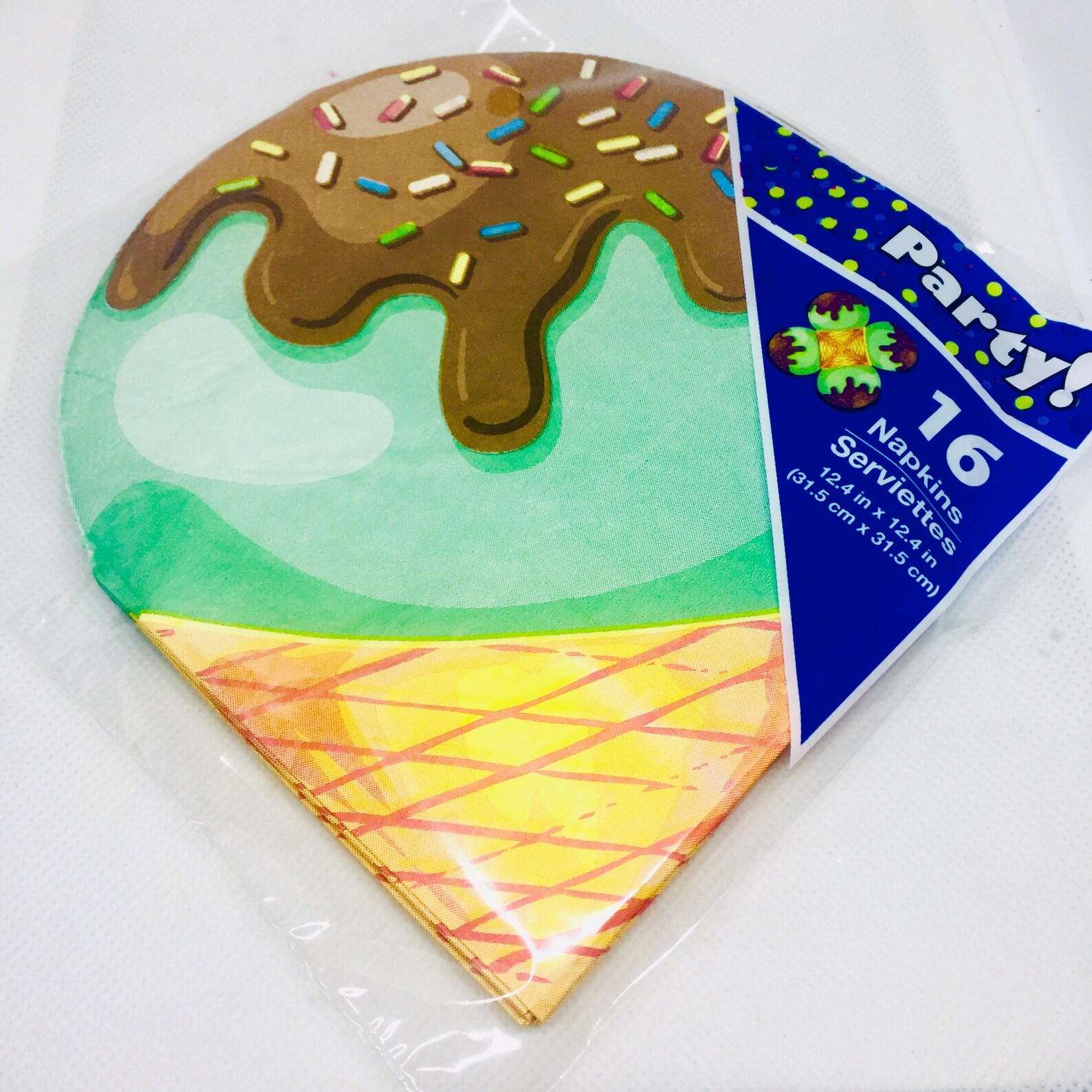 Ice Cream Cone Party Napkins / 16 pack / Birthday Supplies Etsy