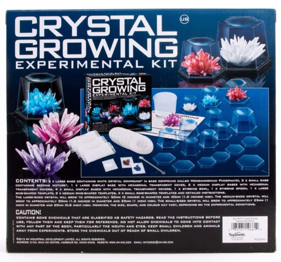 Crystal Growing Science Experimental Kit 7 Crystal Science Etsy