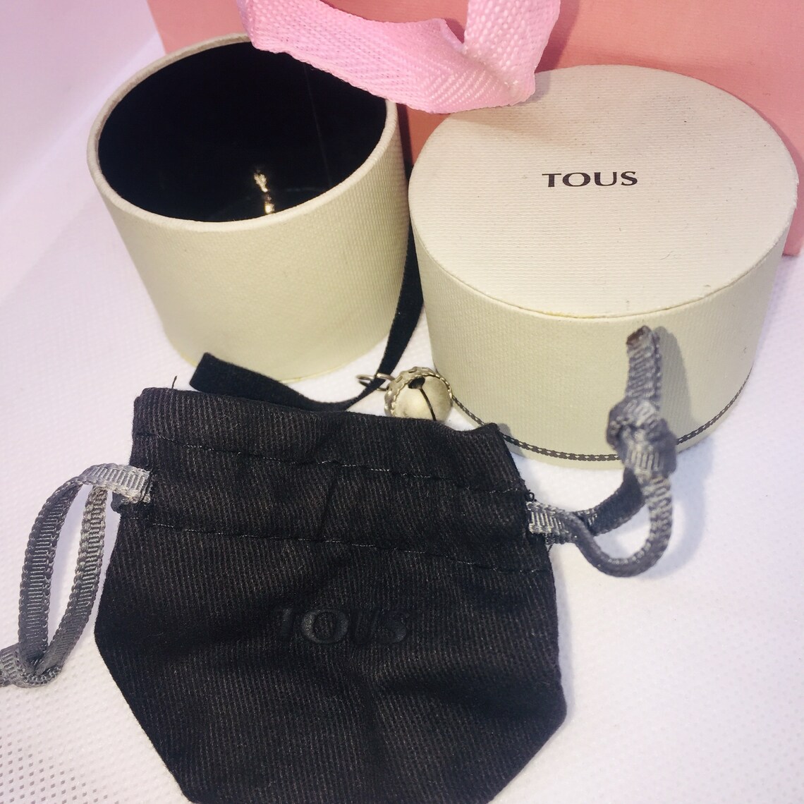 Authentic TOUS Jewelry Gift Box & Bag Set. Baby Pink/ Grey Etsy