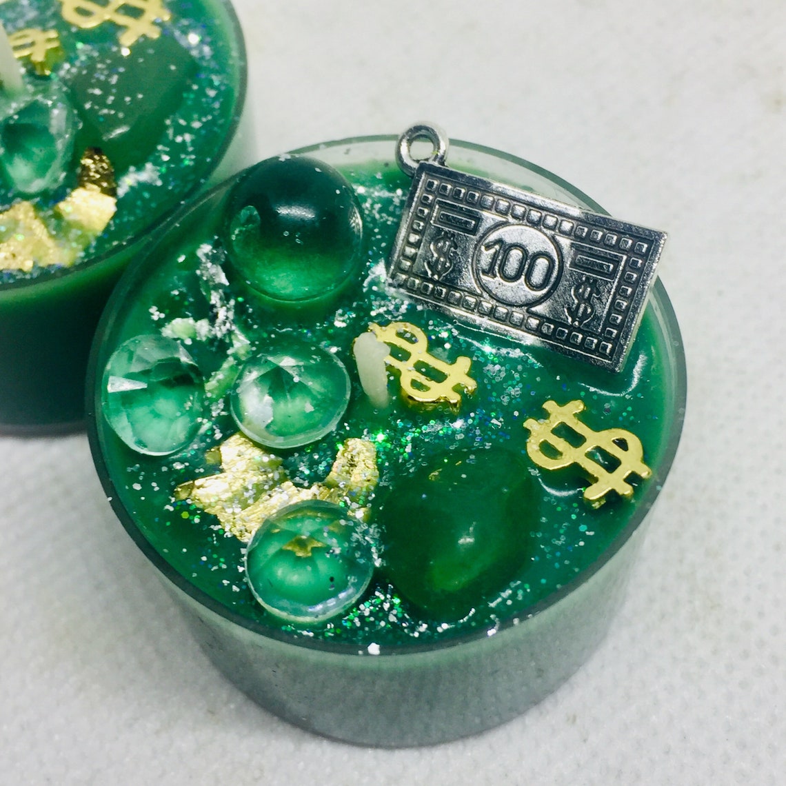 Money Candle Luck Mini Tea Light / Good Luck / Protection / Etsy