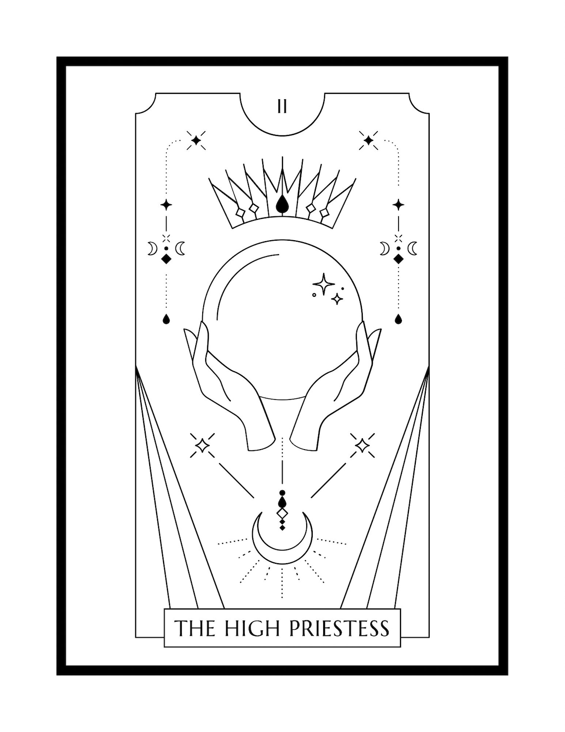 Tarot Card Coloring Pages the Major Arcana Digital File Etsy