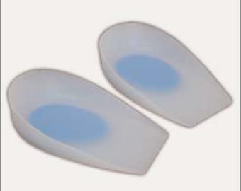 2 x heel cushion insoles gel silicone / 2 pairs