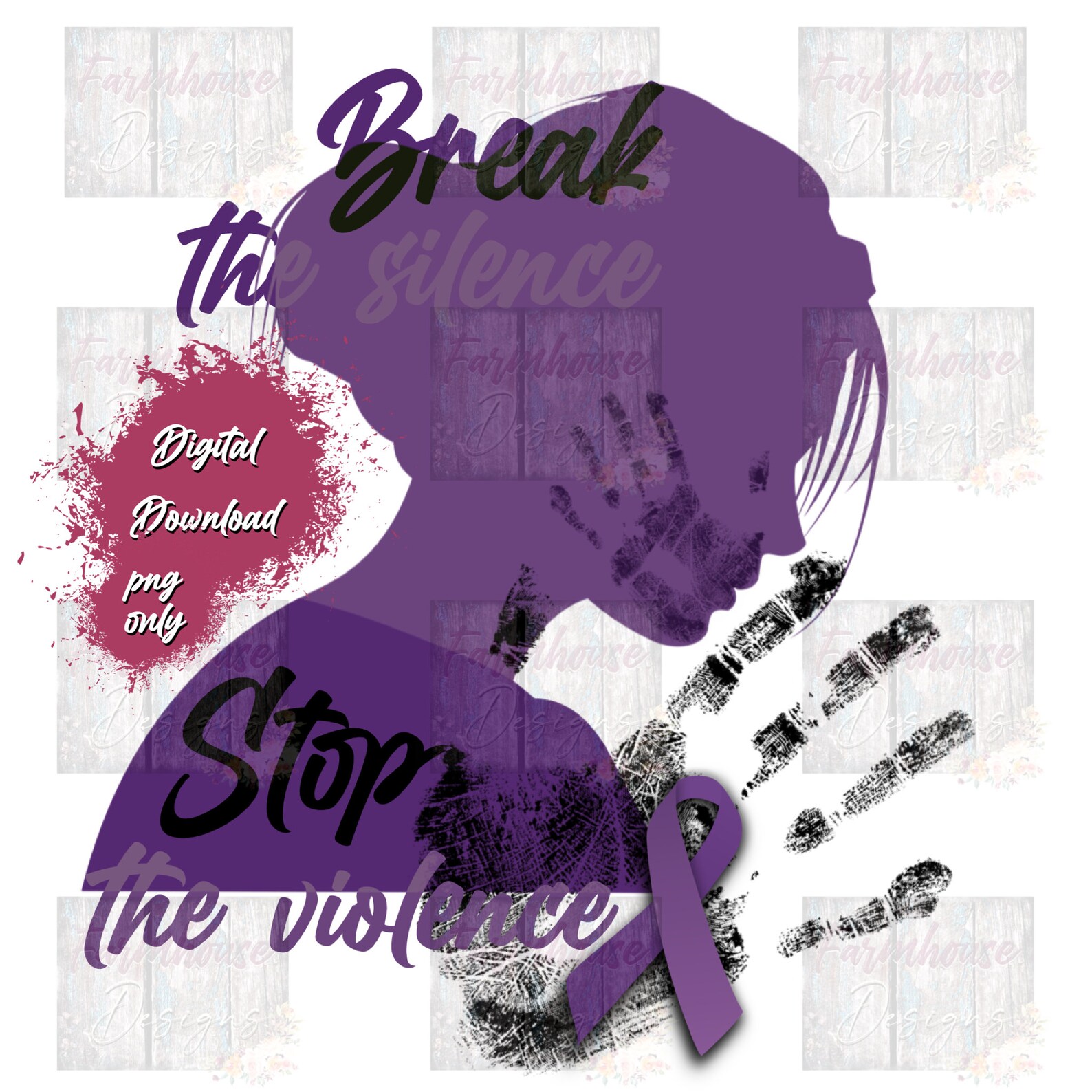 Domestic Violence Awareness PNG ONLY/ Digital | Etsy
