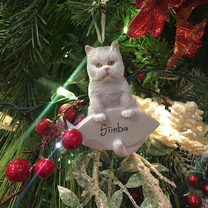 Persian Cat Christmas Ornament
