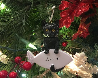 Addobbo natalizio gatto nero