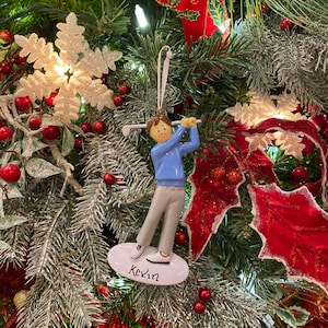 Golf Male/Female Personalized Christmas Ornament image 1