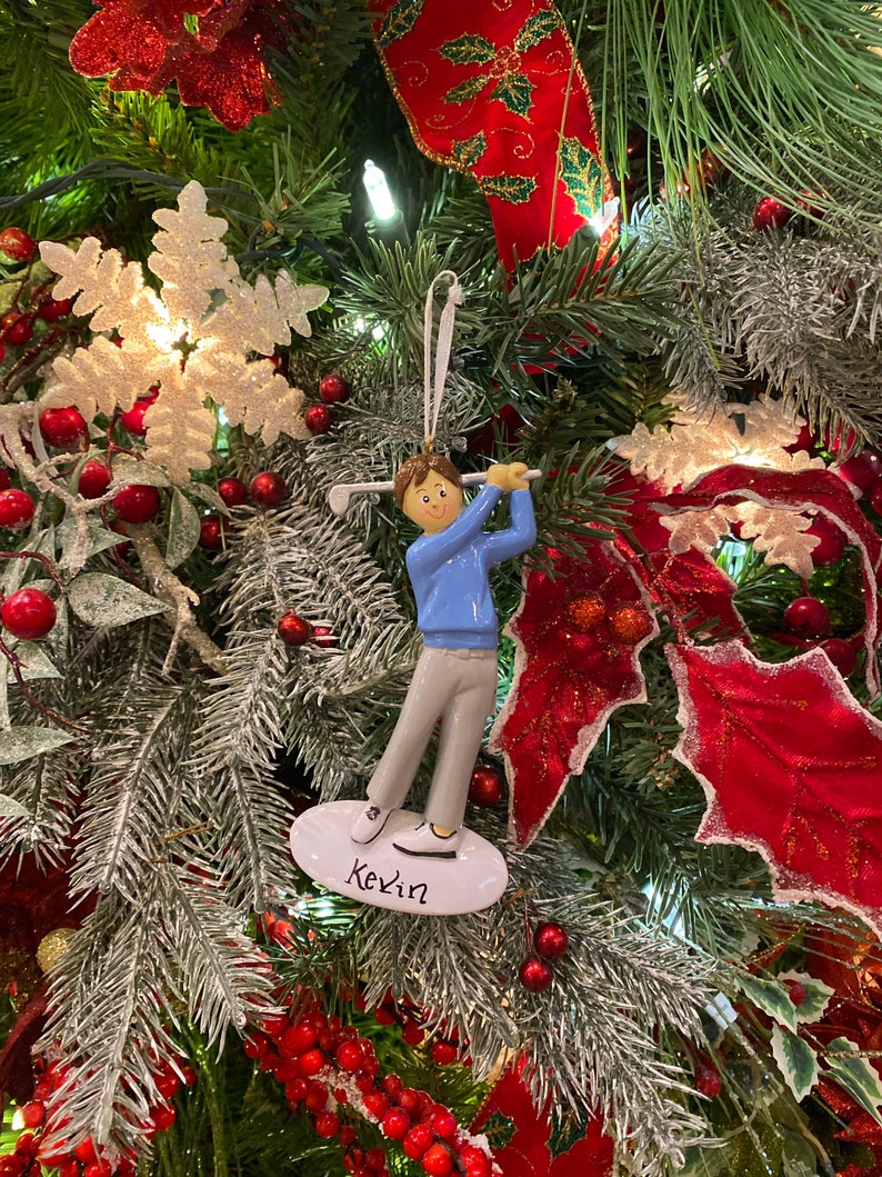 Golf Male/Female Personalized Christmas Ornament image 1