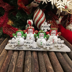Snow Buddies With Snowflakes Easel Back Table Top Decor - 2/3/4/5/6/7