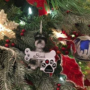 Ornamento natalizio per cani Schnauzer